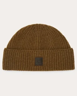 Herren Strick-Beanie Braun