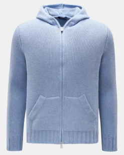 Herren - Strickjacke 'Blended Full Zip' hellblau