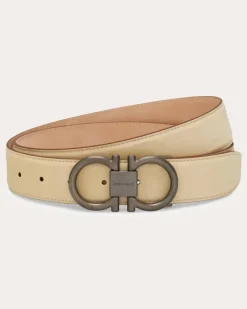 Herren Verstellbarer Gancini Gürtel Beige