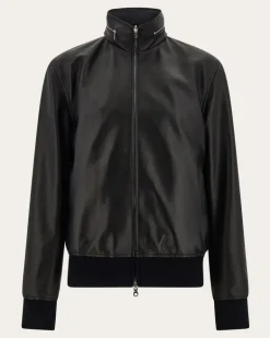Herren Wendeblouson aus Nappa Schwarz