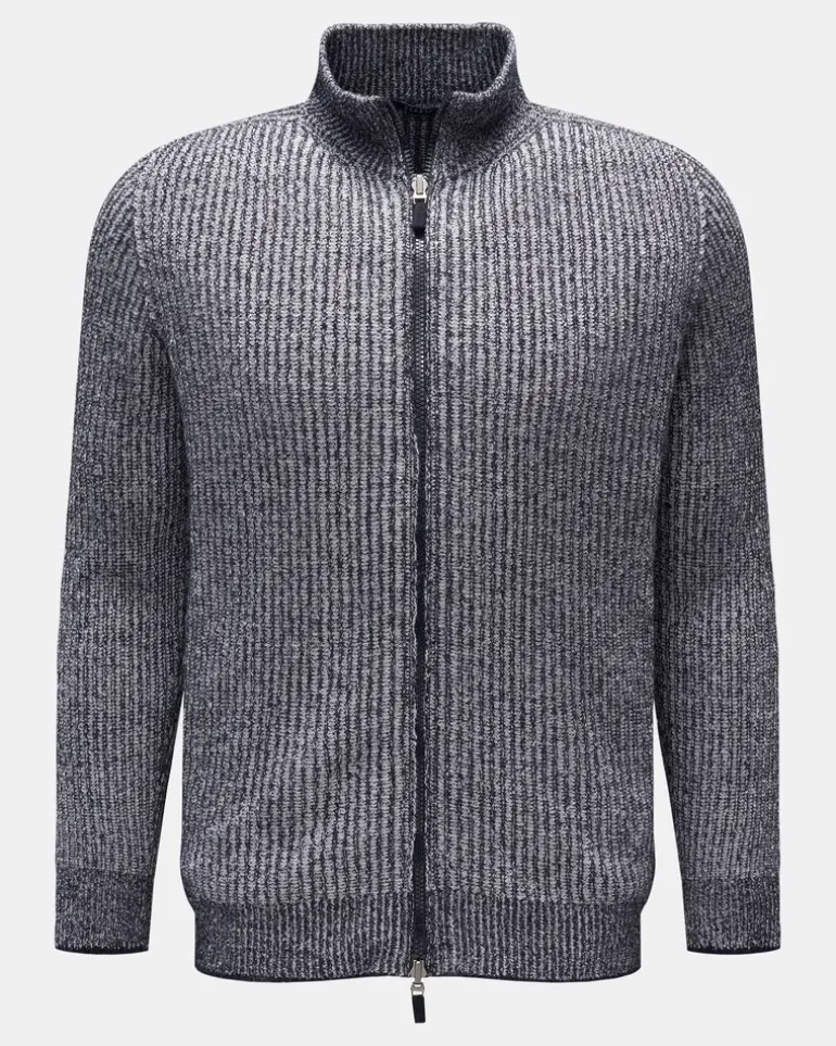 Herren - Wende-Strickjacke 'Reversible Full Zip' navy/weiß