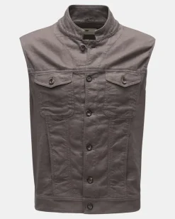 Herren - Weste 'Military Drill Vest' grau