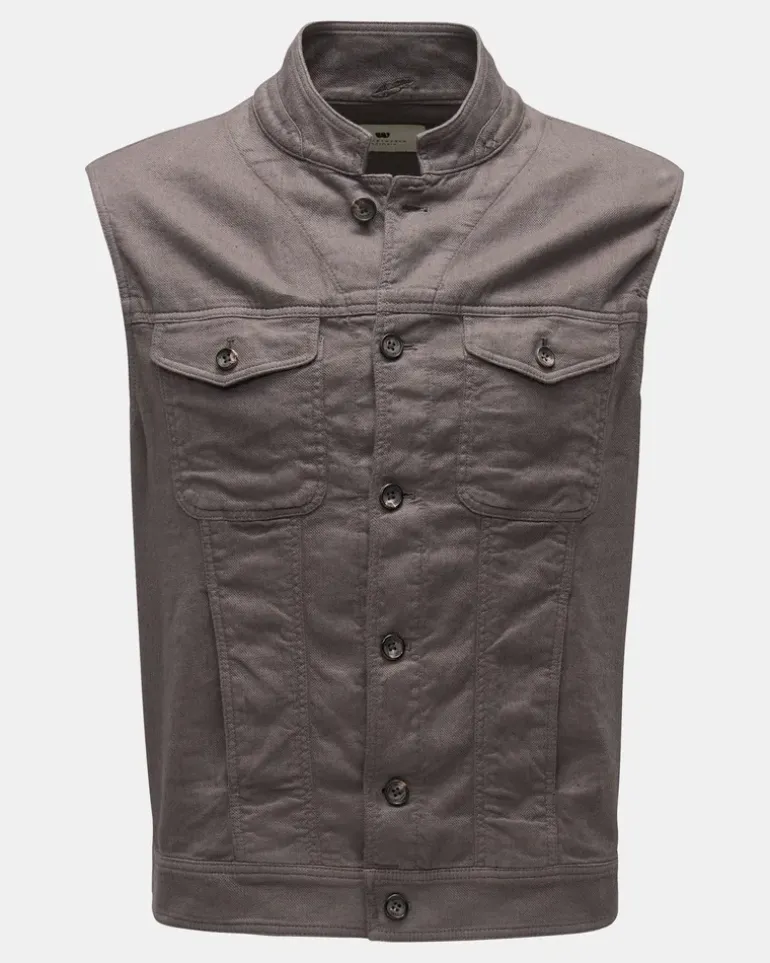 Herren - Weste 'Military Drill Vest' grau