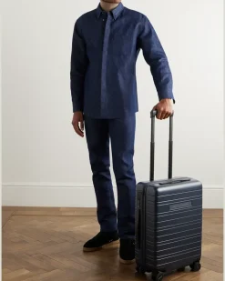H5 Essential ID 55cm Polycarbonate Suitcase Blue