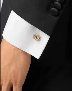 Hexagon-PP Manschettenknöpfe - Gold
