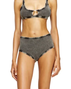 Hüftslip aus Stretch-Baumwolle mit hohem Bund - Panties - Damen - Grau
