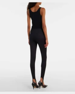 High-Rise Steg-Leggings Caserta Schwarz