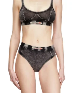Hipster Briefs aus Jersey in Denim-Optik - Panties - Damen - Schwarz