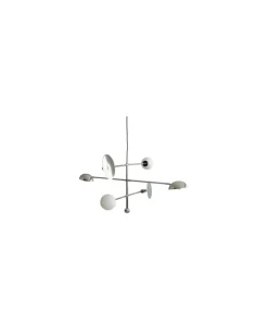 Hängelampe Sahn - Silber - Opalglas - Designer Tommy Hyldahl