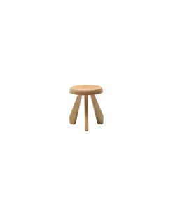 Hocker i Maestri - Holz natur - massive Eiche - Designer Charlotte Perriand