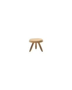 Hocker i Maestri - Holz natur - massive Eiche - Designer Charlotte Perriand