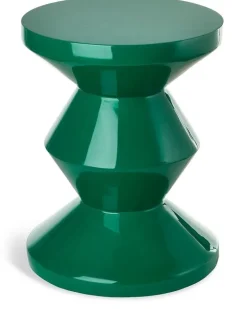 Hocker mit Zickzackmuster - Grün