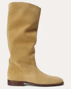 Hoher Stiefel aus Wildleder Brown