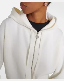Hoodie Anagram aus Wollgemisch Weiß