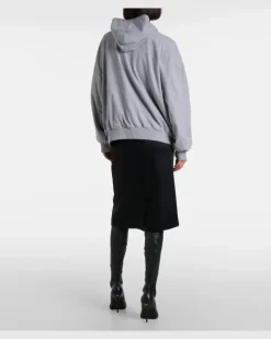 Hoodie aus Baumwolljersey Grau