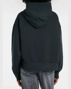 Hoodie aus Baumwoll-Jersey Schwarz