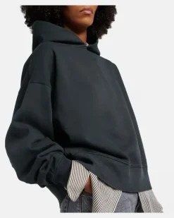 Hoodie aus Baumwoll-Jersey Schwarz