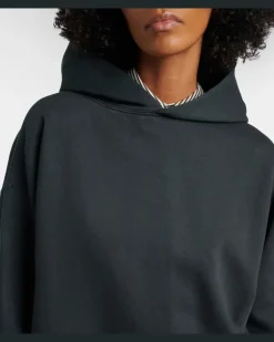 Hoodie aus Baumwoll-Jersey Schwarz