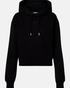 Hoodie aus Baumwoll-Jersey Schwarz