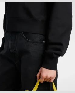 Hoodie aus Baumwoll-Jersey Schwarz
