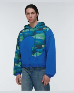 Hoodie aus einem Baumwollgemisch GrüN