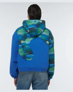 Hoodie aus einem Baumwollgemisch GrüN
