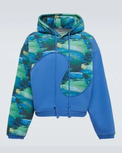 Hoodie aus einem Baumwollgemisch GrüN