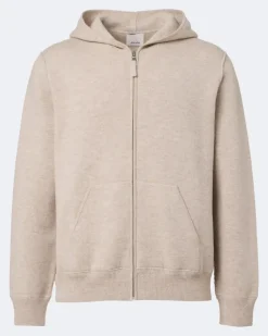 Hoodie aus Wolle und Cashmere Beige