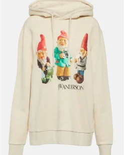 Hoodie Gnome Trio aus Baumwolle Beige