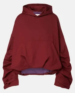 Hoodie Hannett aus Baumwolle Burgunderrot