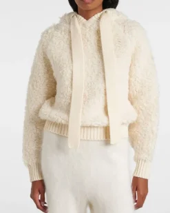 Hoodie Jennifer aus Wollgemisch Beige
