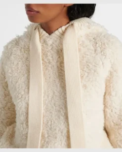 Hoodie Jennifer aus Wollgemisch Beige