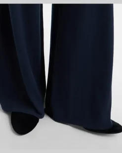 Hose Aina aus Baumwolle und Kaschmir Blau