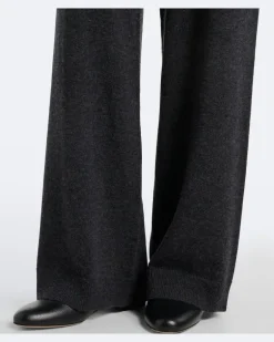 Hose aus Schurwolle und Kaschmir Grau