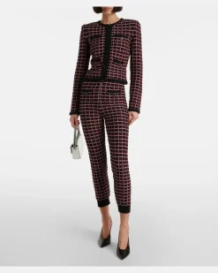 Hose aus Tweed Schwarz