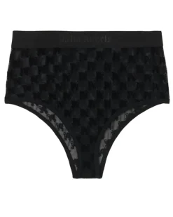 Höschen mit Monogramm-Muster - Schwarz