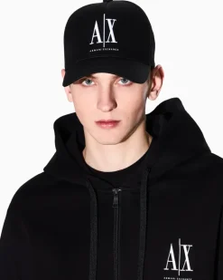 Hüte Kollektion Kappe aus Baumwolltwill mit Logo Icon Schwarz