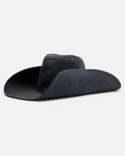 Hut aus Denim Schwarz