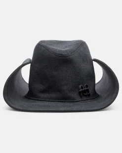 Hut aus Denim Schwarz