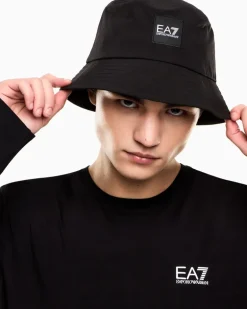 Hut aus Funktionsgewebe mit Logo Schwarz