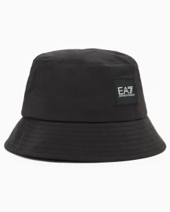 Hut aus Funktionsgewebe mit Logo Schwarz