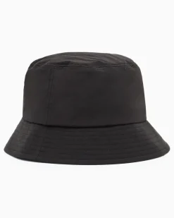 Hut aus Funktionsgewebe mit Logo Schwarz