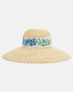 Hut aus Raffiabast Beige