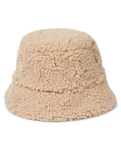 Hut aus Teddyfleece Beige