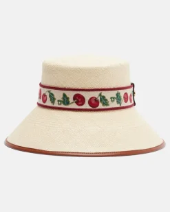 Hut Cherryfic aus Stroh Beige