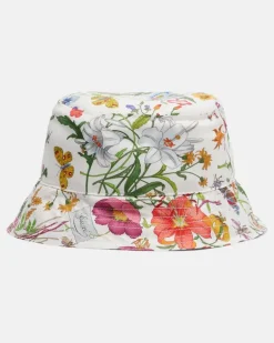 Hut Gucci Flora aus Seide Weiß