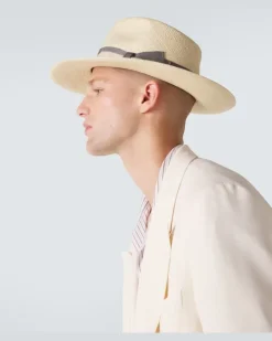 Hut Harlem aus Stroh Beige