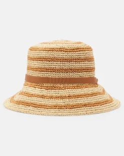 Hut VLogo aus Raffiabast Beige