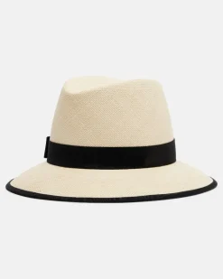 Hut VLogo aus Stroh Beige