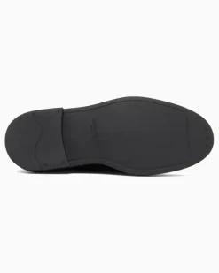 Icon Chunky Monkstrap aus genarbtem Leder Schwarz
